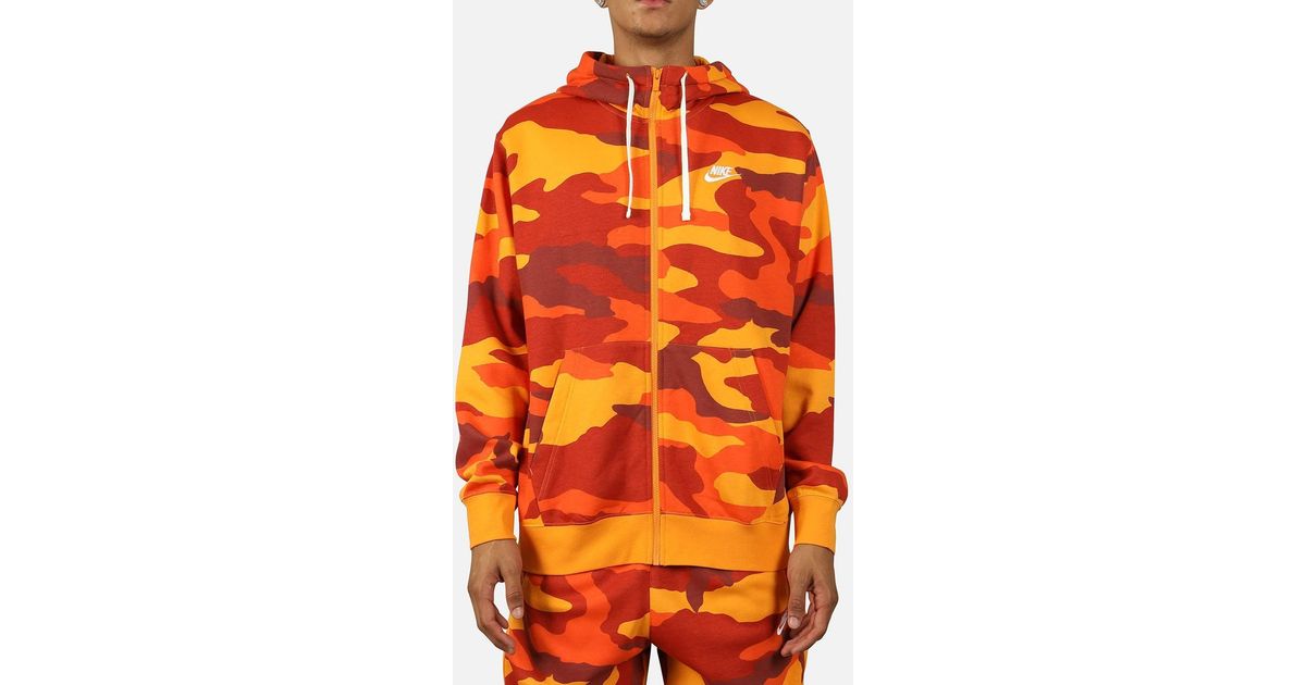 orange camo nike hoodie