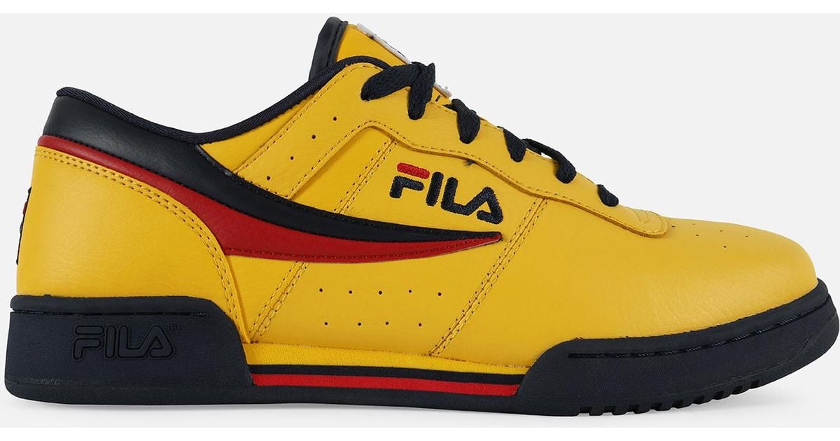 yellow low top filas