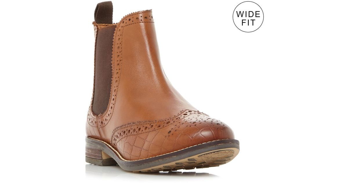 dune brogue chelsea boots