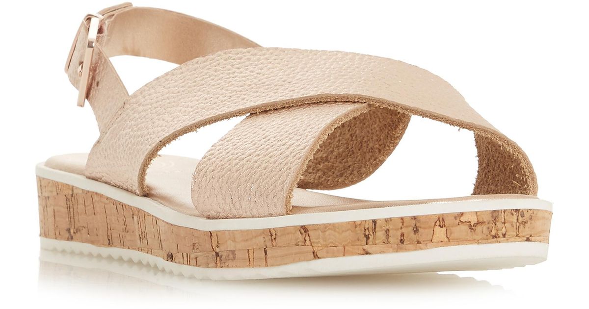 dune lorde sandals rose gold