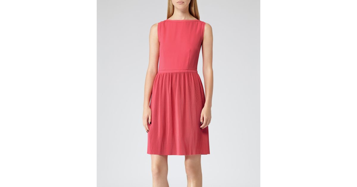 reiss pleated dress