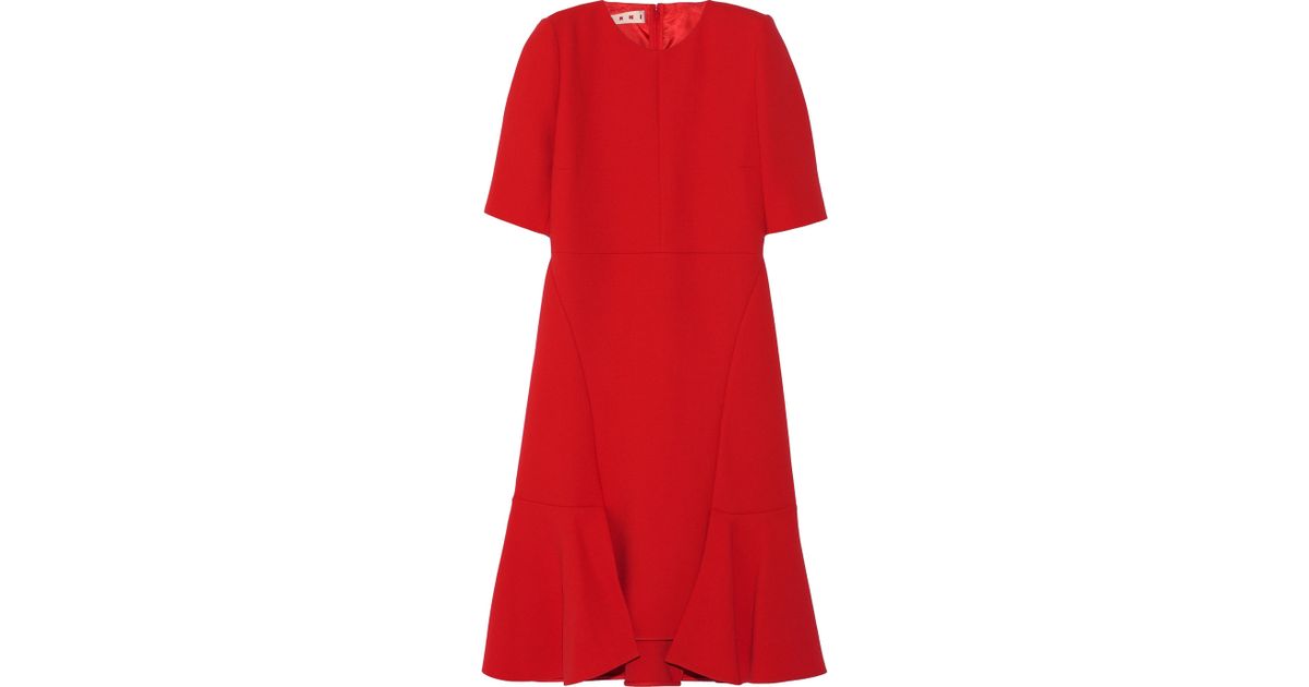marni red dress