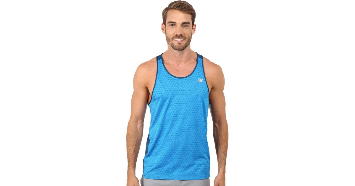 New Balance Nb Ice Singlet in Blue for 