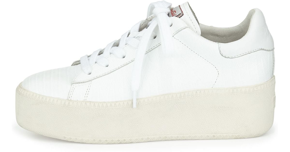 Ash Cult Platform Leather Sneaker in White - Lyst