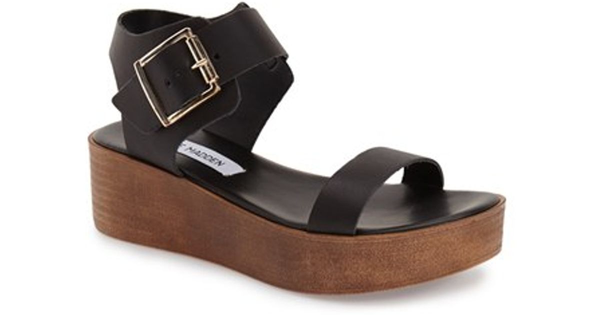 steve madden black platform shoes