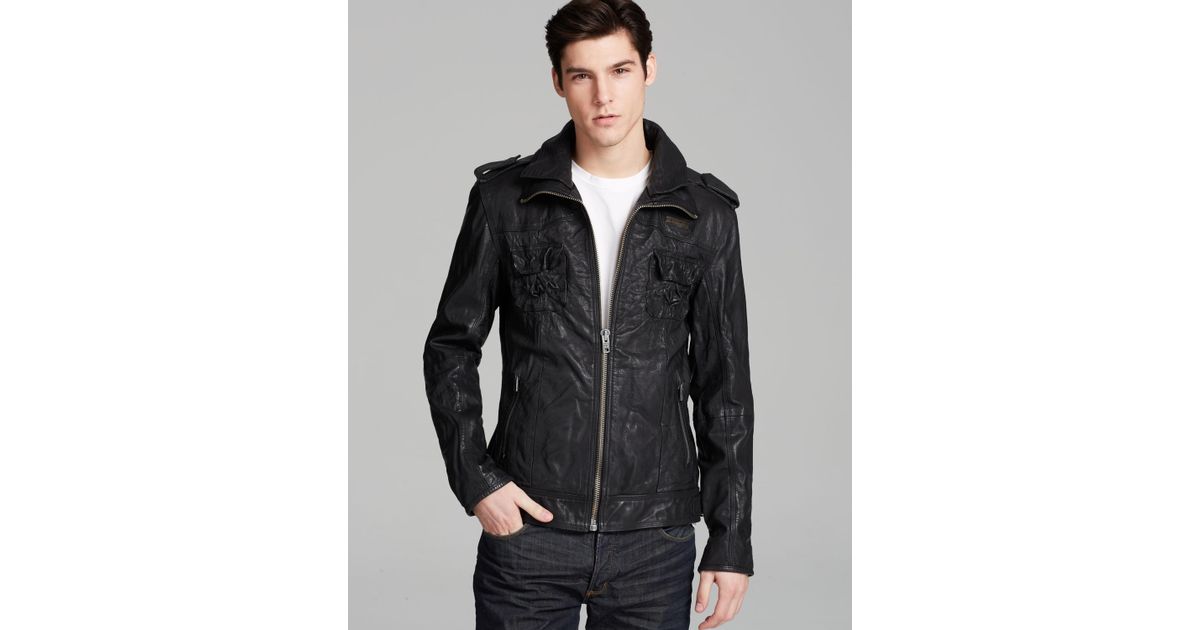 Superdry Ryan Leather Jacket in Black for Men | Lyst Australia