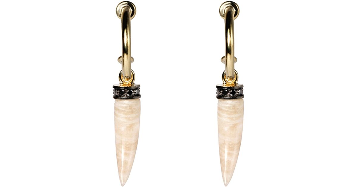 Lyst Ara Vartanian Ite Yellow Gold Bone Earrings In