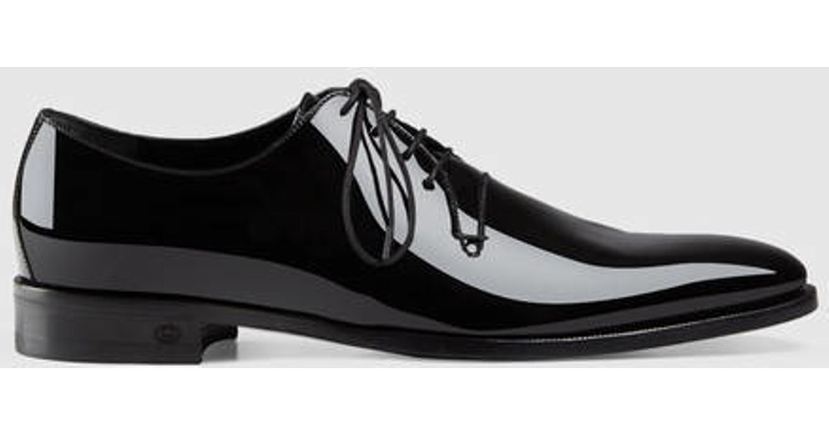 Gucci Patent Leather Lace-up Shoe in 