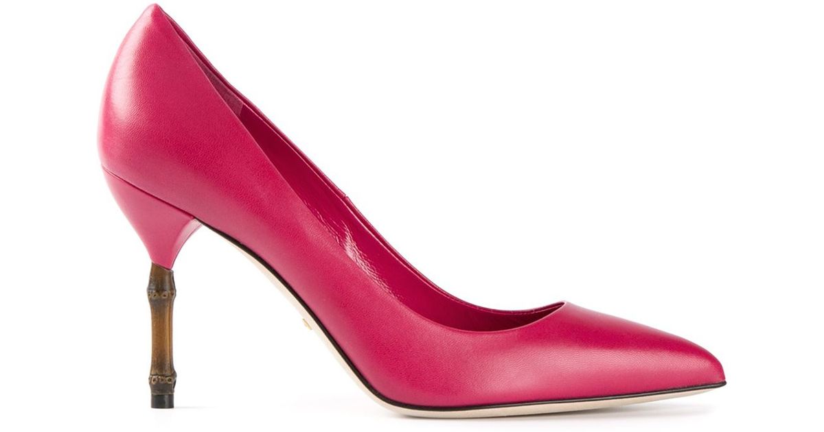 gucci bamboo heel shoes