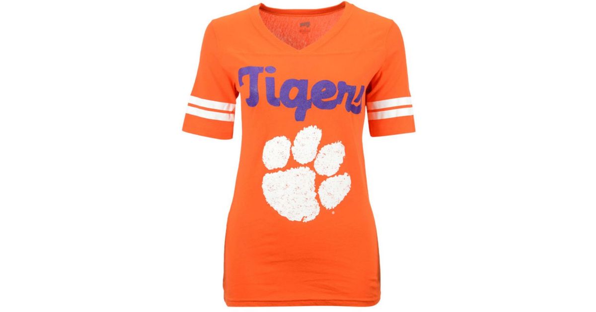 Soffe Orange Womens Clemson Tigers Football T Shirt Lyst