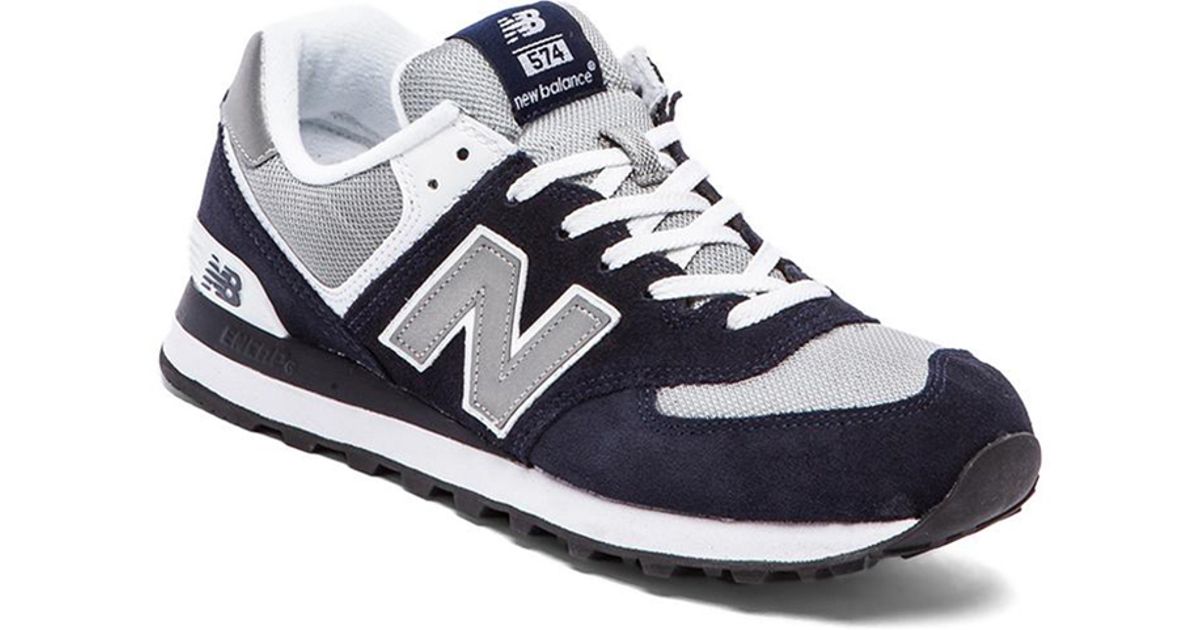 New Balance Suede M574 in Navy (Blue) for Men - Lyst