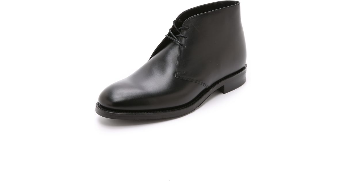loake kempton leather chukka boots black