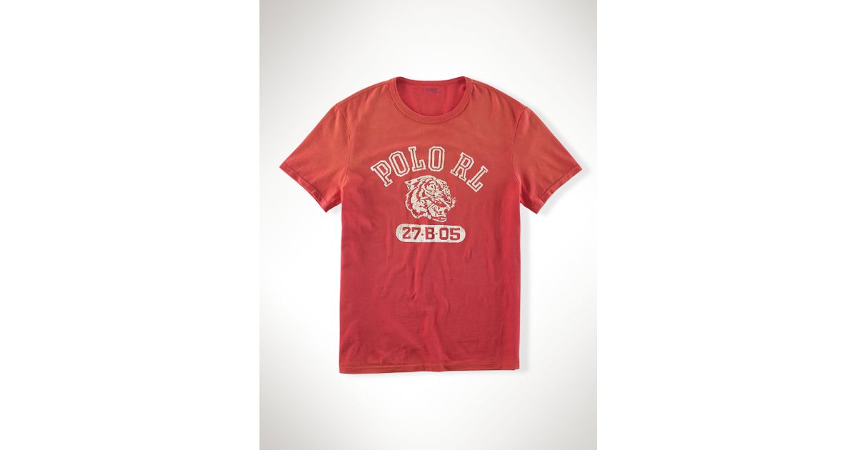Polo Ralph Lauren Tiger Cotton Jersey T-shirt in Red for Men - Lyst