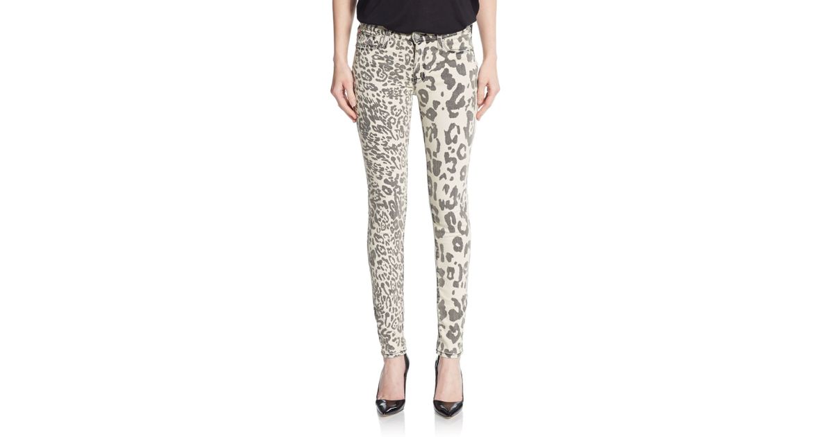 hudson leopard jeans