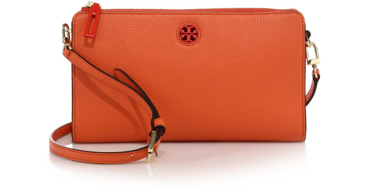 orange tory burch crossbody bag