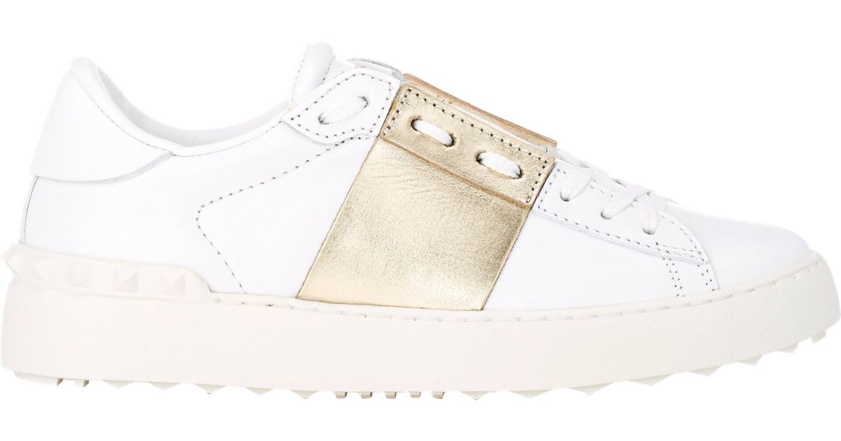 valentino open sneaker gold