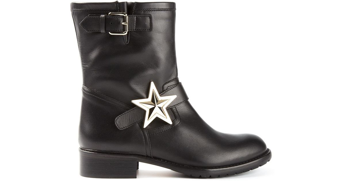 RED Valentino Star Boots in Black | Lyst