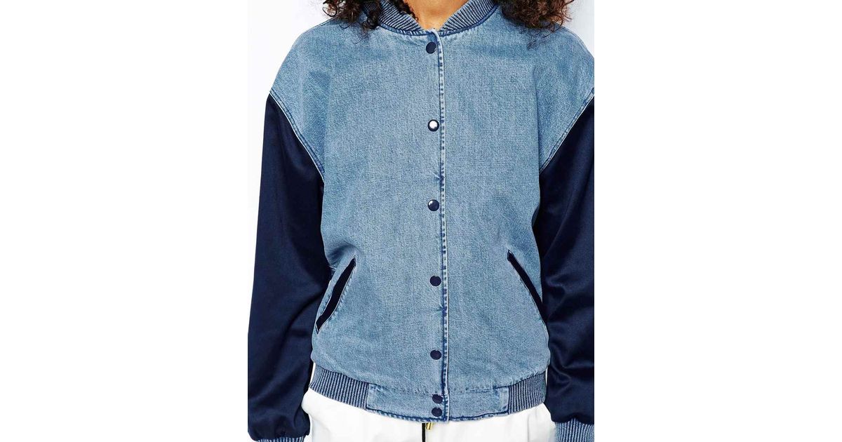 denim baseball jacket