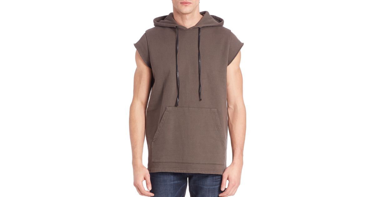 browns sleeveless hoodie
