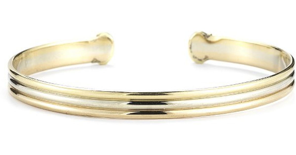 Lyst Cartier Pre Owned Double C 18kp Bracelet In Metallic