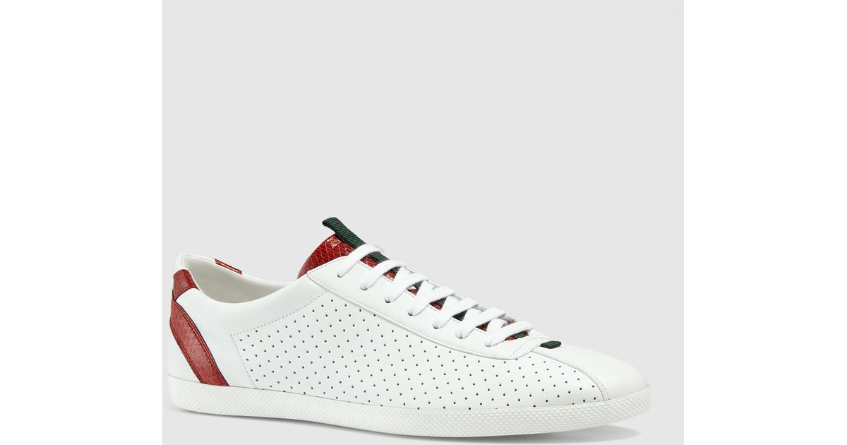 gucci perforated sneaker