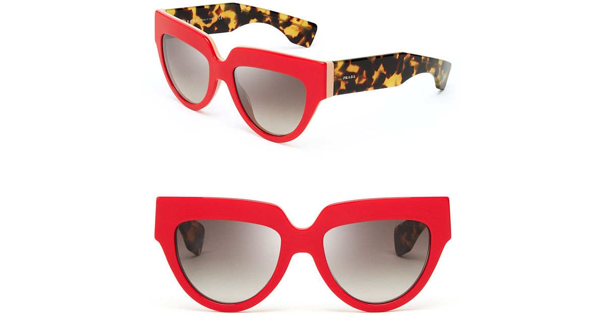 prada red cat eye sunglasses