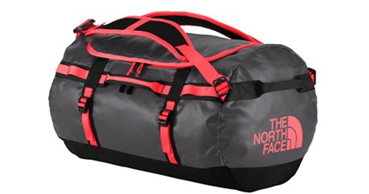 north face duffel bag red