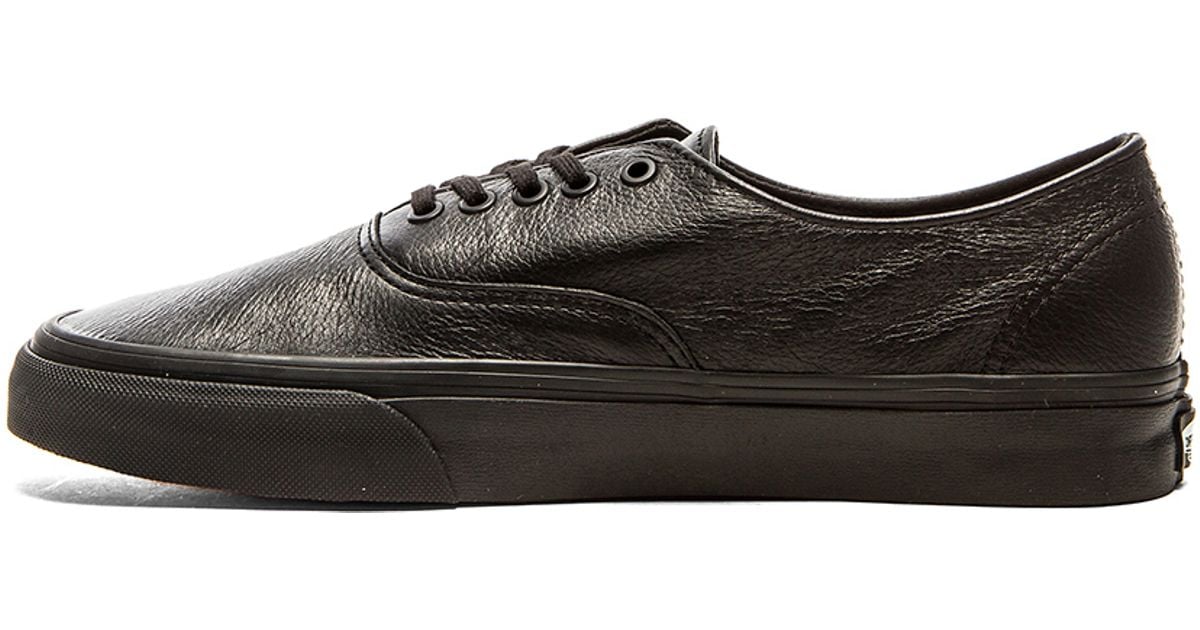 black leather shoes vans