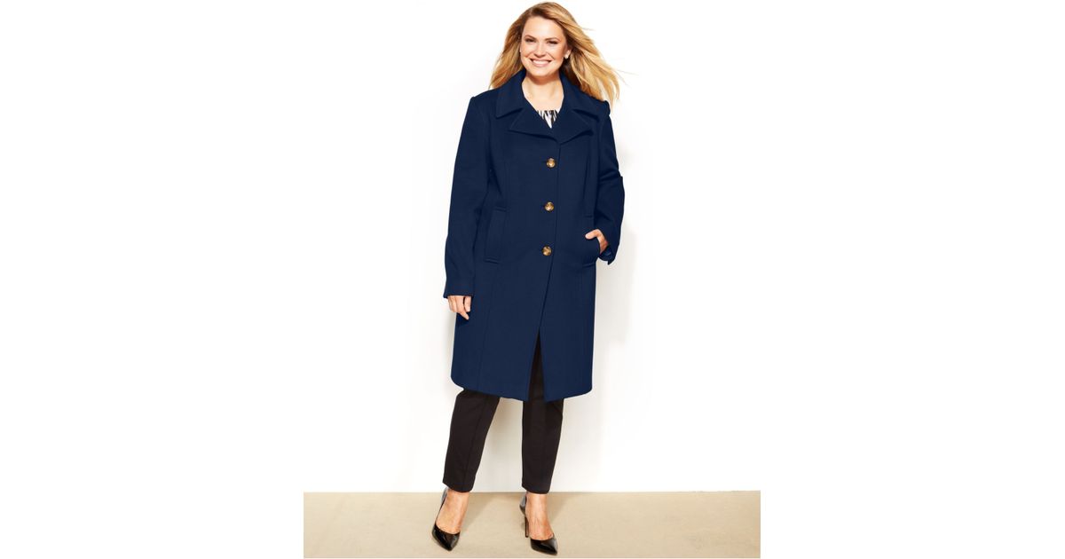 anne klein plus size wool coats
