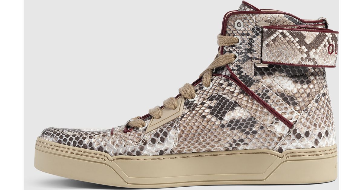 Gucci Exclusive Python High-top Sneaker 