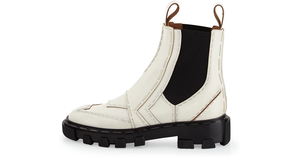 balenciaga leather chelsea boots
