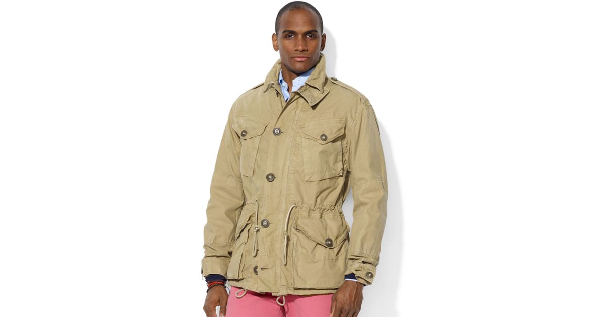 khaki polo jacket