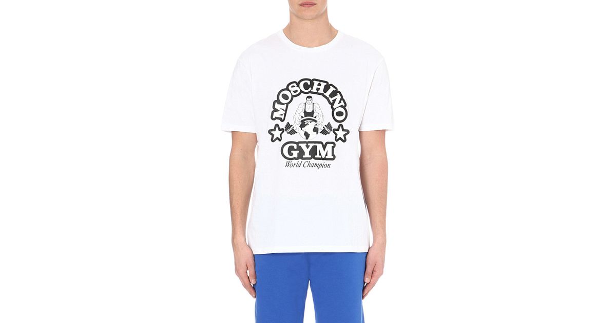 Moschino Gym Logo Cotton-jersey T-shirt 