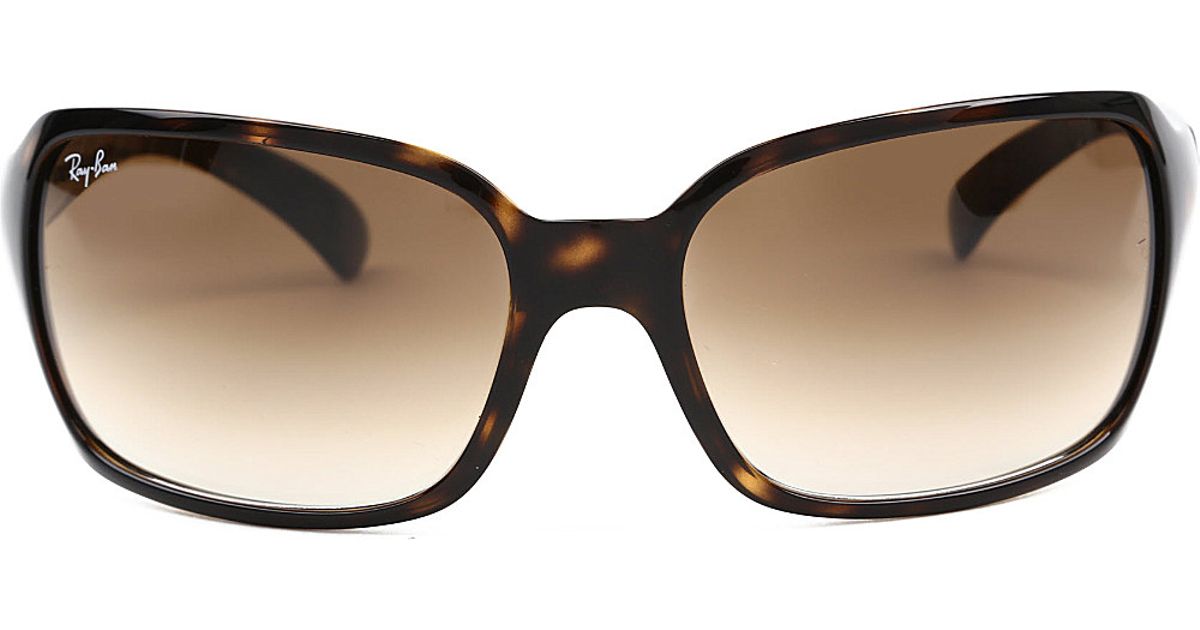 Ray-ban Light Havana Square Sunglasses In Tortoiseshell With Brown ...