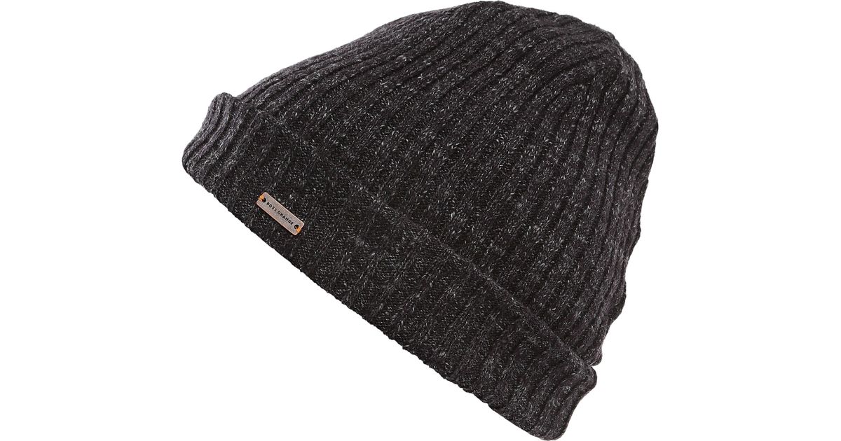 boss orange beanie