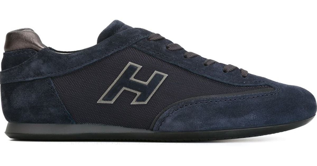 Hogan Suede 'olympia' Sneakers in Blue (Black) for Men - Lyst