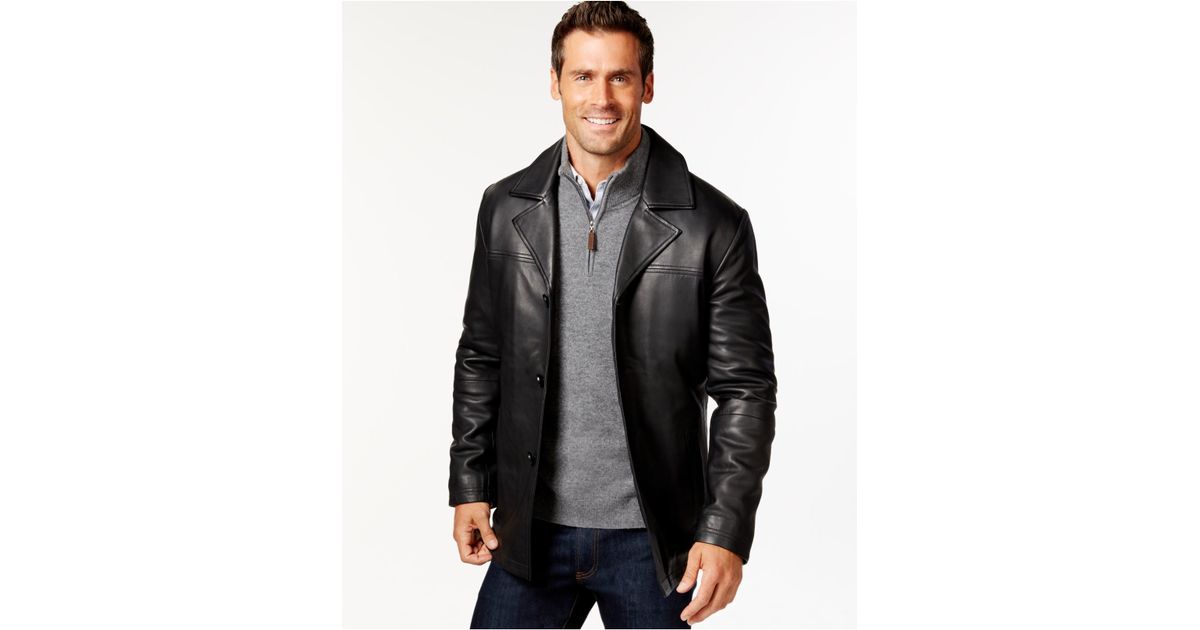 Lyst Perry Ellis Big And Tall On Front Leather Jacket In Black Lyst Perry Ellis Big And Tall On Front Leather Jacket In Black For Men