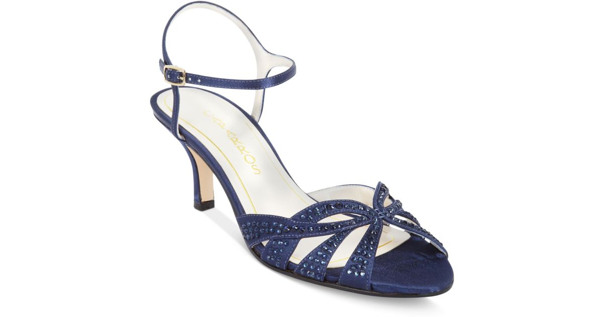 blue evening sandals