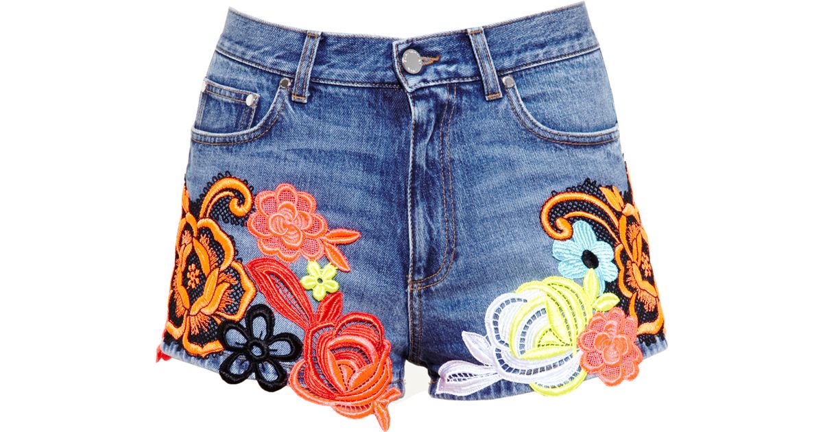 Christopher Kane Lace Embroidered Denim 