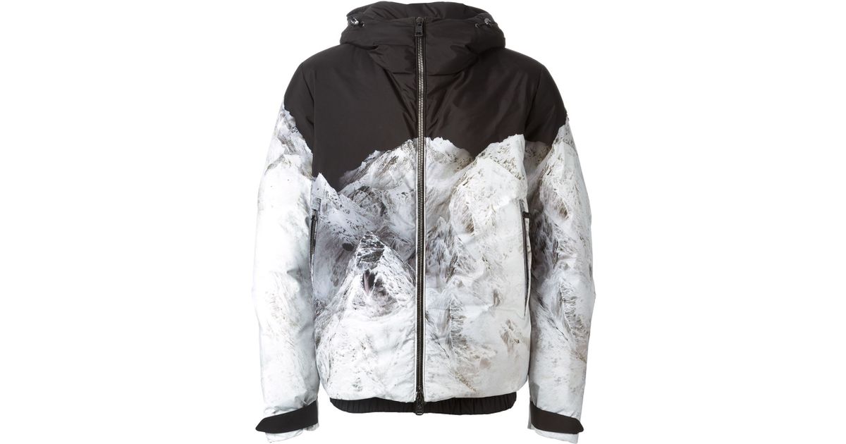 Moncler Mountain Print Padded Jacket in 