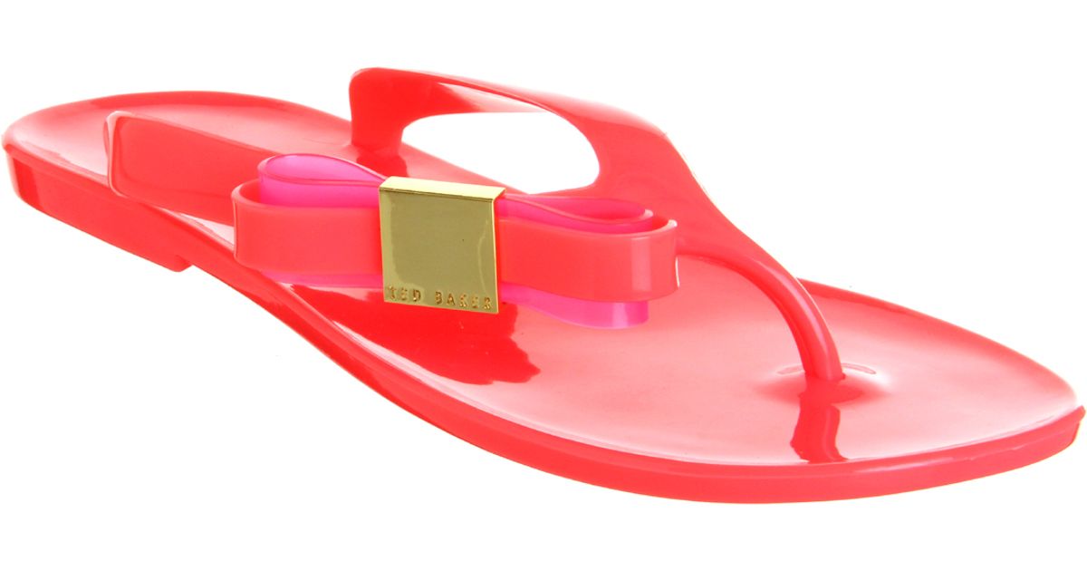 Ted Baker Hatha Jelly Flip Flop in Pink - Lyst