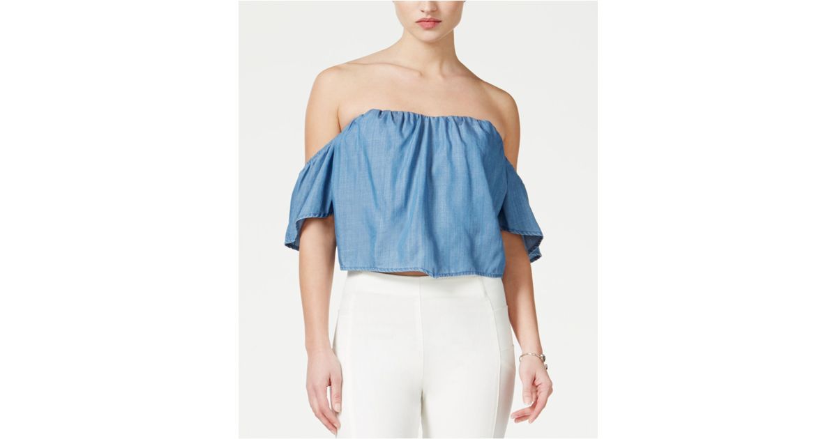 guess denim corset top