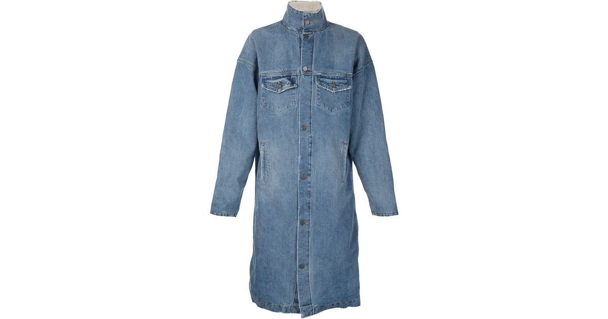 fear of god long denim jacket