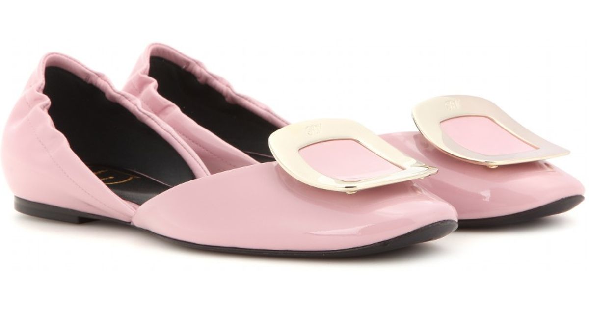 roger vivier pink flats