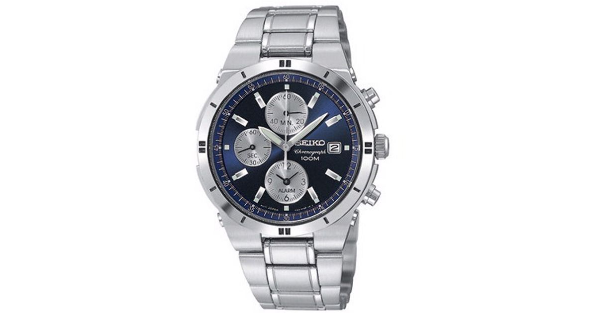 Seiko Men'S Chronograph Stainless Steel Bracelet 38Mm Sna695 in Metallic  for Men | Lyst