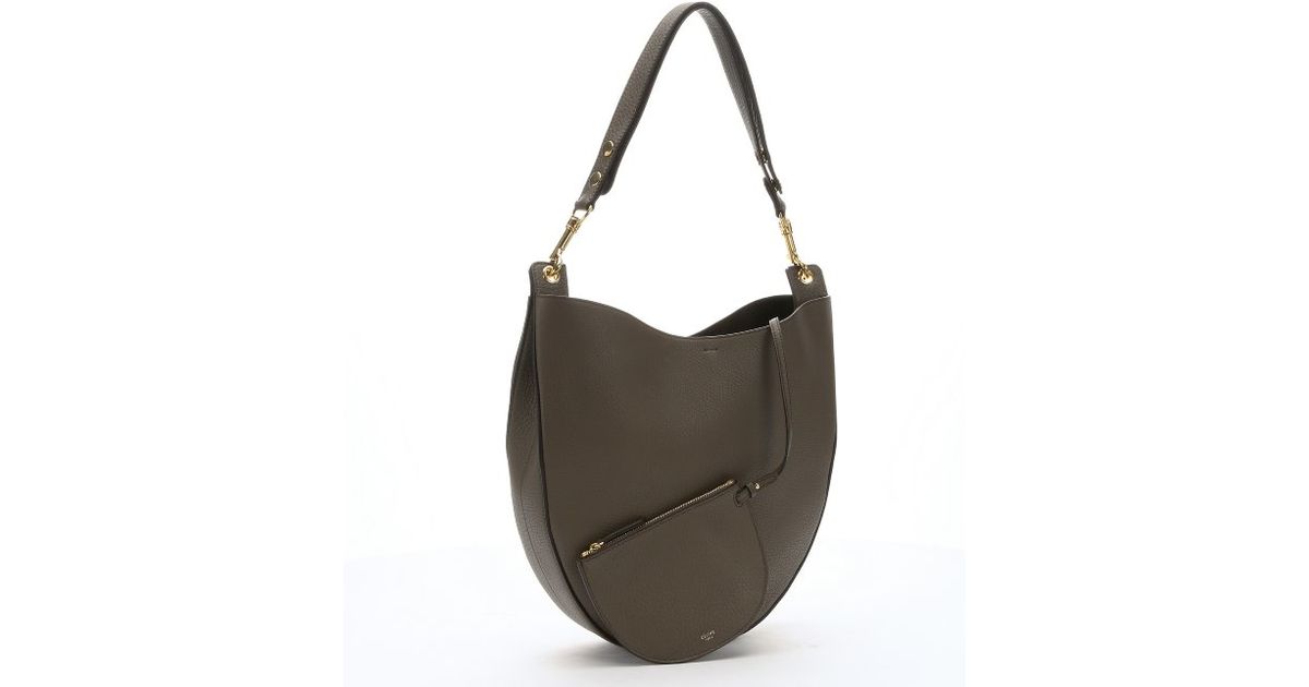 Cline Olive Calfskin Hobo Shoulder Bag in Green (olive) | Lyst