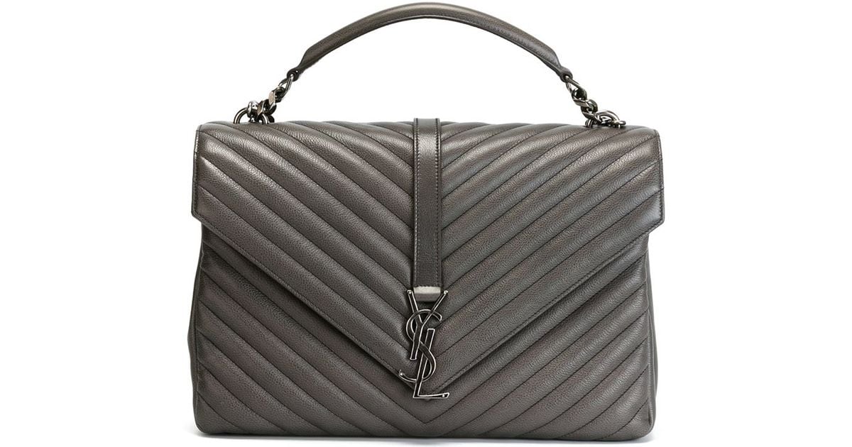 saint laurent college bag grey