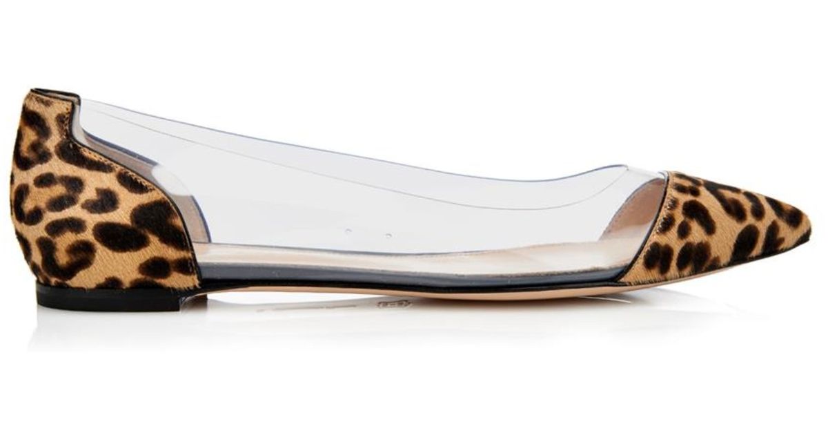 gianvito rossi leopard flats