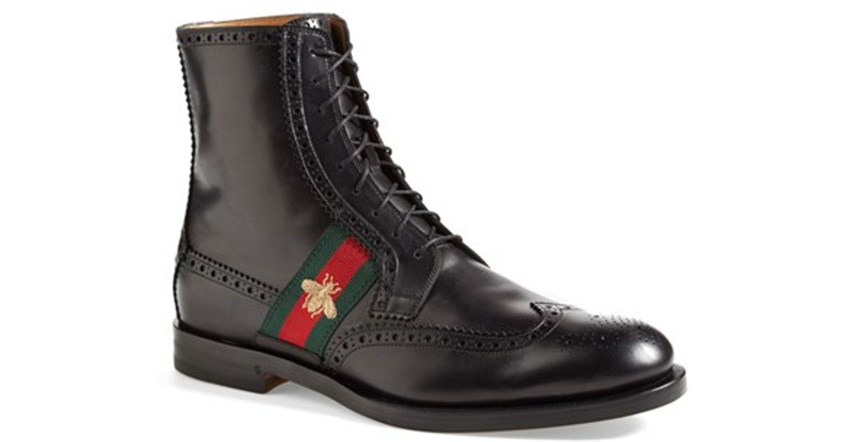 gucci wingtip boots
