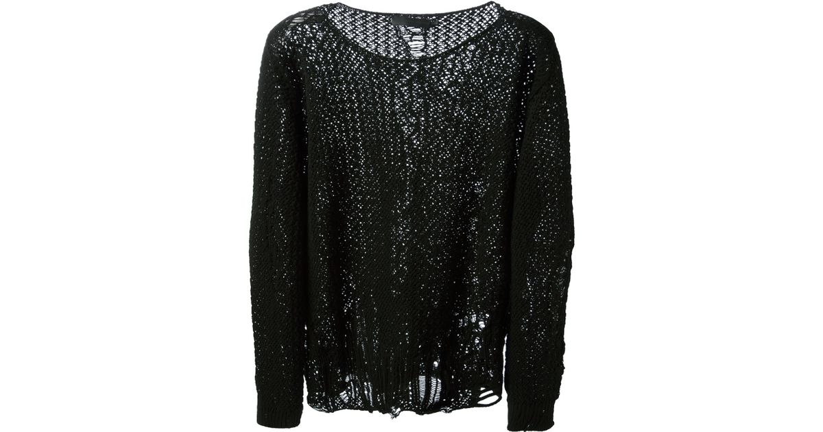 Alexander McQueen Distressed Sweater in 